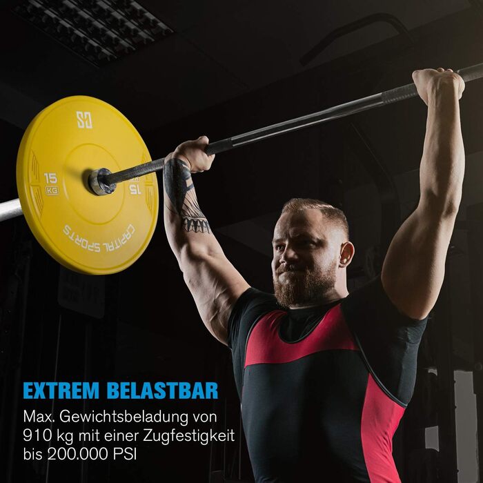 Штанга Capital Sports Olympia - 220 см, 910 кг, пауерліфтинг, срібло