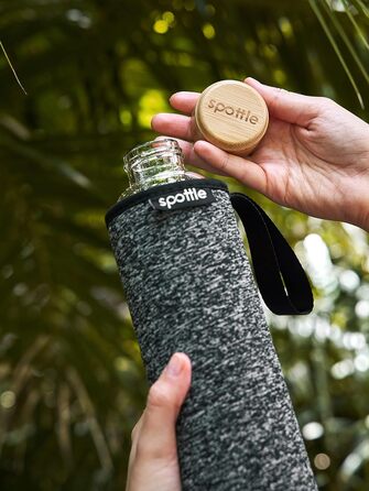Скляна пляшка для води spottle 750 л з неопреновим чохлом, герметична, 500/750/1000 мл, багаторазова, для напоїв