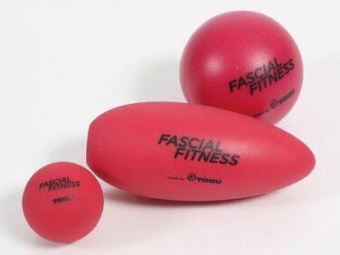 Набір для масажу фасцій TOGU Fascial Fitness, 3 м'ячі, червоний, XS/S/M