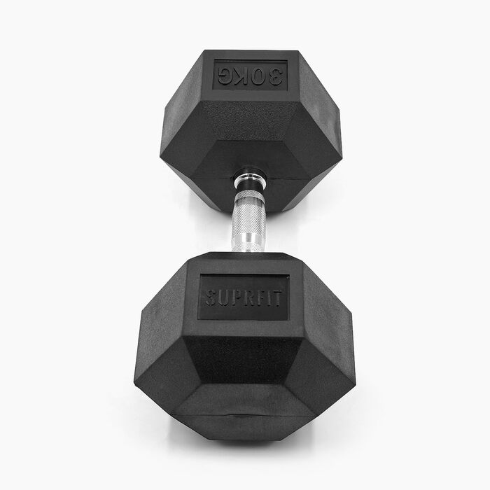 Гантелі SUPRFIT Hexagon з хром. ручкою (2 x 30 кг)