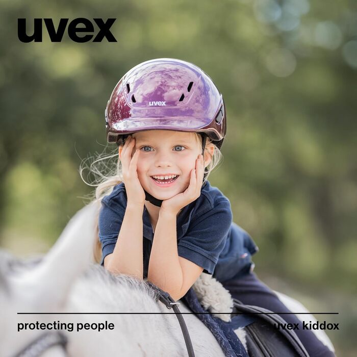 Дитячий кінний шолом uvex kiddox, легкий, з індивідуальним регулюванням розміру, оптимальною вентиляцією, глянцевий