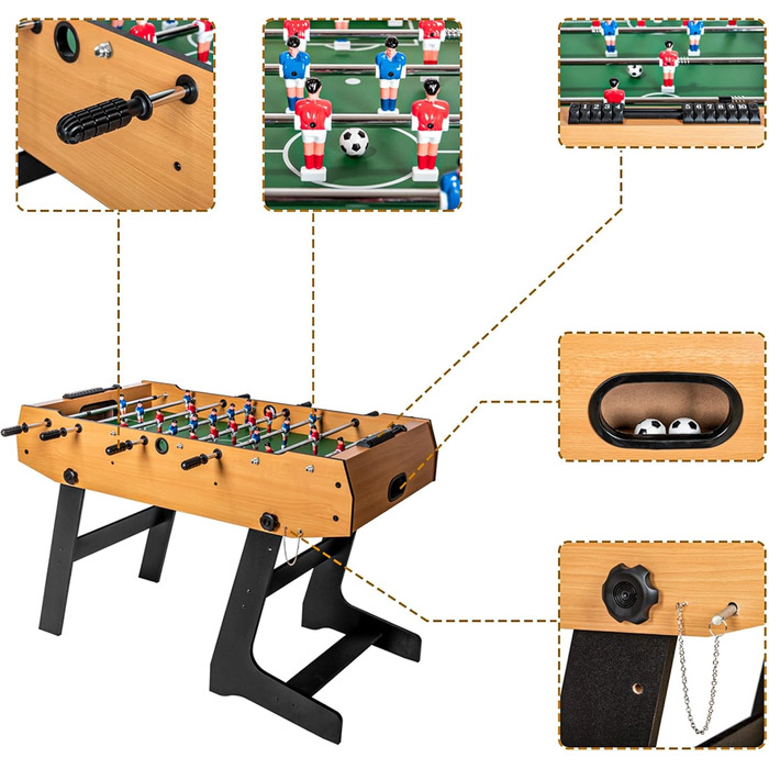 Складаний стіл HLC 4FT, настільний футбол для дітей та сім'ї