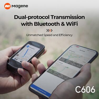 Велокомп'ютер Magene C606 GPS сенсорний, WiFi, Bluetooth, тренування