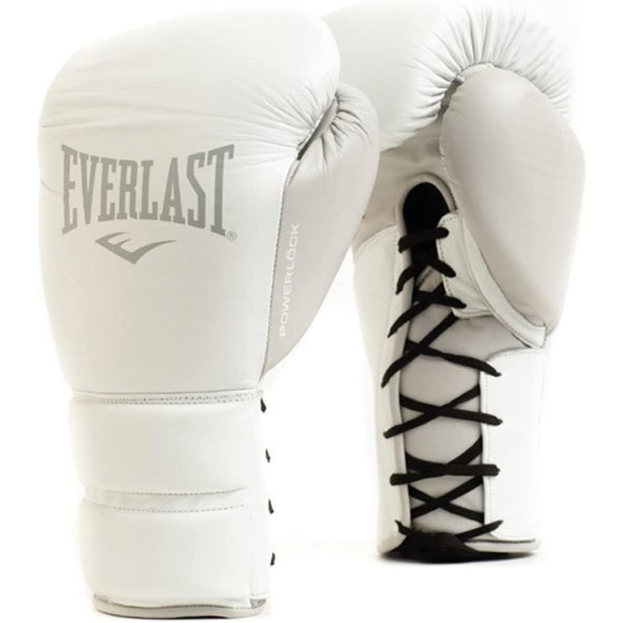 Боксерські рукавички Everlast Powerlock 2 Pro Lace 16 унцій, білі