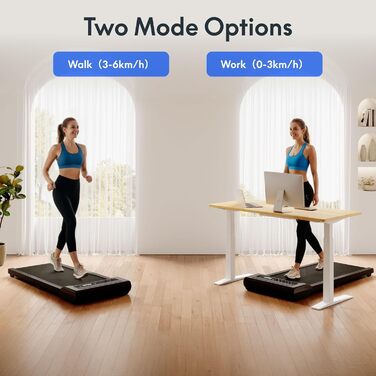 Бігова доріжка FlexiSpot Walking Pad 4-в-1 для дому та офісу, електрична підлогова доріжка 2.5HP, портативна, LED-дисплей, регулювання швидкості, пульт ДК, чорна