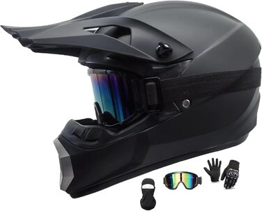 Мотокросовий шолом Fullface для MTB, мотоциклів, дорослий шолом для чоловіків і жінок, захисний шолом для даунхілу, ATV, комплект із рукавичками та окулярами