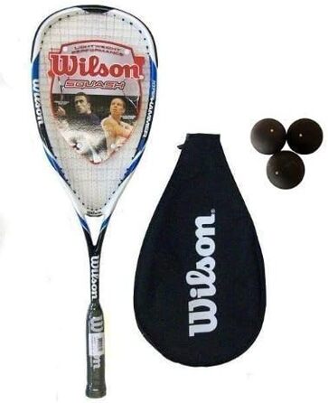 Ракетка Wilson Hyper Hammer Carbon 120, 3 м'ячі, синя