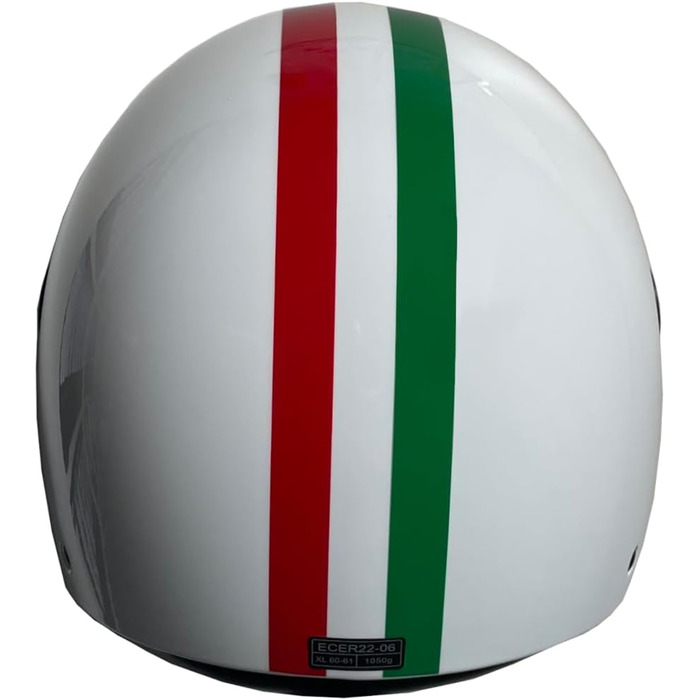 Мотошолом Jethelm RALLOX 229 Italia M з прозорим візором, білий глянець, для скутера і мотоцикла