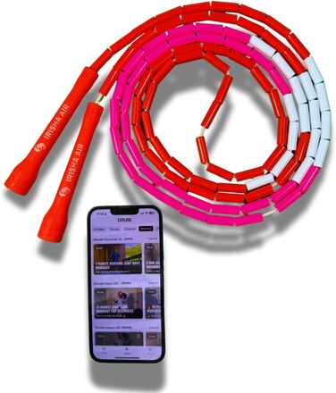 Професійна скакалка Elevate Rope з перлинами, 3 м, регульована, для фрістайлу, кардіо та трюків, якісні перлини й полімерний шнур, для всіх рівнів, для залу та вулиці