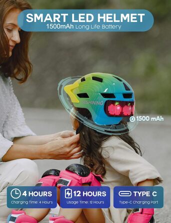 Дитячий шолом Docgari, жовтий, зелений, синій