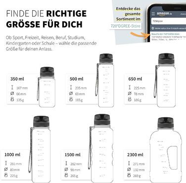 L 'uberBottle Tritan SoftTouch, контейнер для фруктів, 720DGREE 1,5