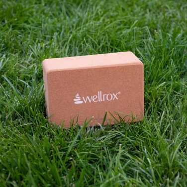 Блок для йоги WELLROX Cork, Блоки для йоги, Блоки для йоги з пробки, Коркова йога, Валик для йоги для регенеративної йоги, Цегла для йоги, Блок для вправ, 10,2 x 15,2 x 22,9 см