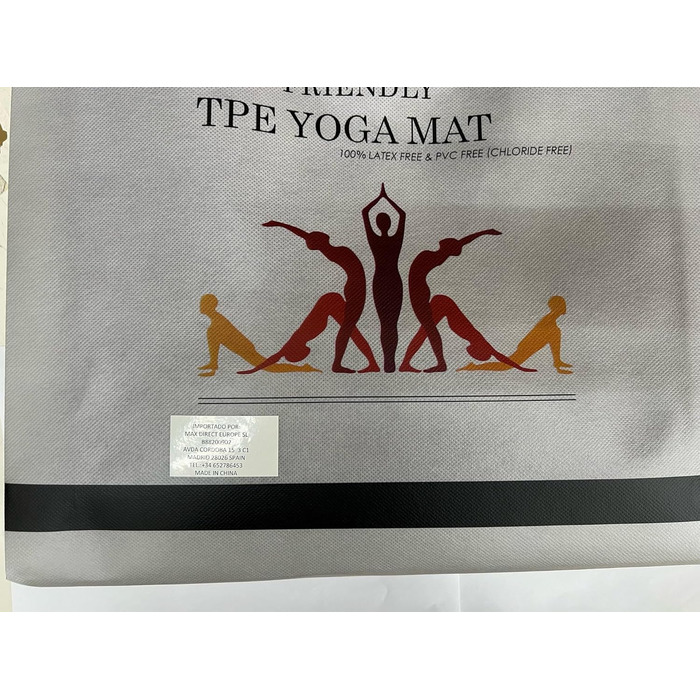 Килимок для йоги MAXYOGA, не ковзає, TPE, 183x60,6 см, темно-фіолетовий