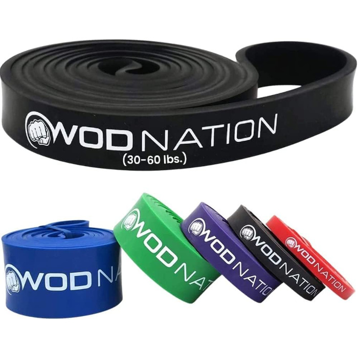 Петля для підтягувань WOD Nation 41 дюйм – еспандер-стрічка для підтягувань, кросфіту, фітнесу, розтяжки, мобільності