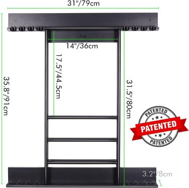 Стійка Cue Rack настінне кріплення, сосна, 8 тримачів для київ