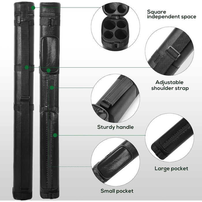 Сумка для більярду 4 отвори PU Hard 2x2 чорна