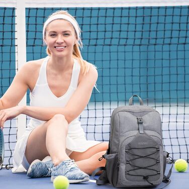 Легка сумка для піклболу, рюкзак Pickleball для жінок і чоловіків, регульована сумка Padel, вміщує від 2 до 4 весла, плечовий денний рюкзак для спорту світло-сірий, 4Free