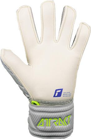 Рукавички воротарські Reusch Attrakt Grip Support, розмір 6.5, сірий/жовтий