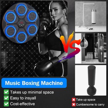 Так Boom Musi Bluetooth боксерський махін, Електронна музика Boxmashine, Розумна музика Boxmashine, Боксерське обладнання для тренування коробки, Настінна мішень Боксерський Mahine (H)