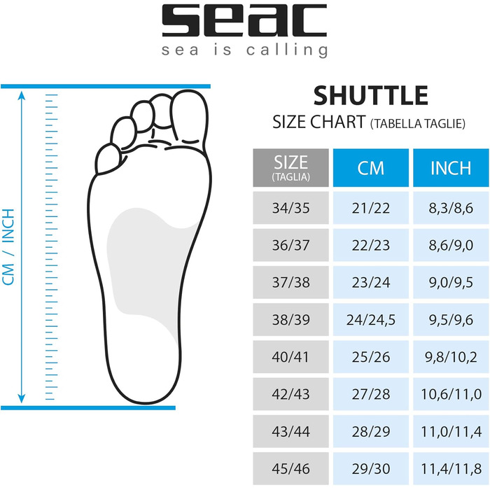 Ласти SEAC Shuttle Flex 42/43 світло-блакитні