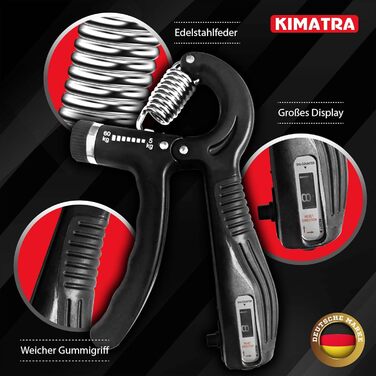 Набір тренажерів KIMATRA Grip 5-60kg - для рук і пальців з лічильником