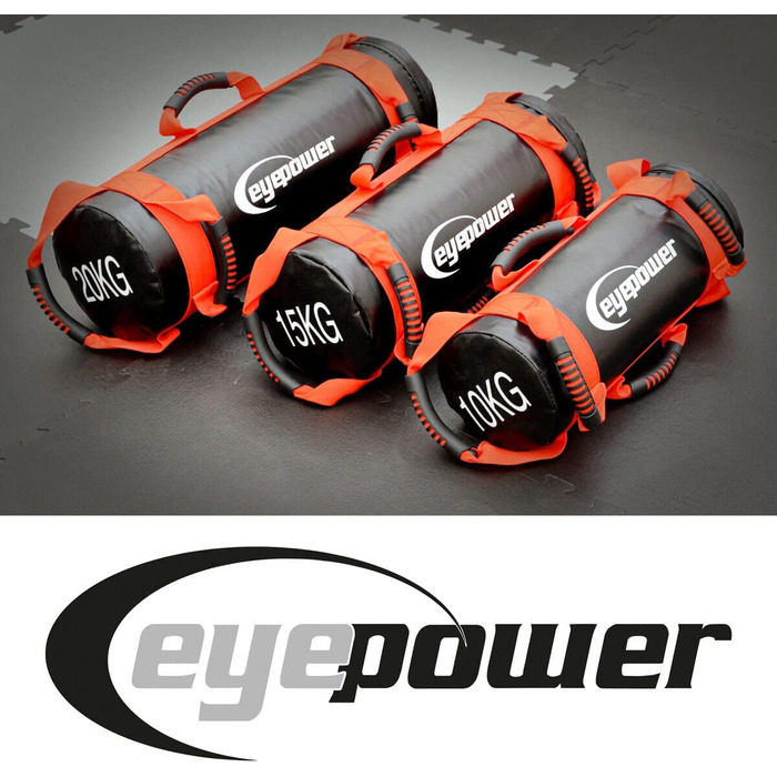 Сумка eyepower 20 кг, 4 гирі з піском, 6 ручок