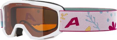 Окуляри ALPINA Unisex Kid, Piney Ski Goggles, матові з білими квітами