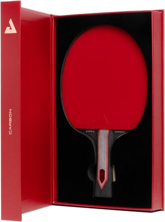JOOLA Настільний тенісний ракетка RED Carbon PRO з карбоновим шаром, мікроновими накладками та магнітною коробкою, професійна