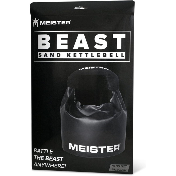 Портативна гантель з пісочним м'ячем Meister Beast - м'який мішок з піском Вага - 15,9 кг - чорний