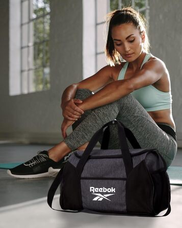 Сумка-дафл Reebok Aleph Grey для подорожей і фітнесу, мала, для жінок і чоловіків, ручна поклажа