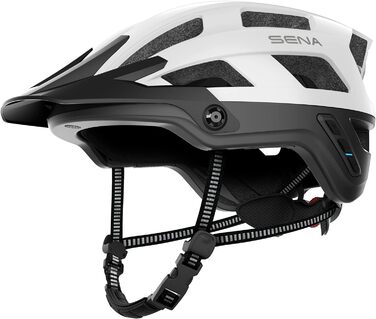 Шолом Sena M1/M1 EVO Smart MTB, Bluetooth, GPS, дзвінки, білий матовий