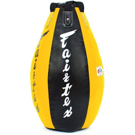 Груша боксерська Fairtex Super Tear Drop HB15 без наповнення чорно-жовта