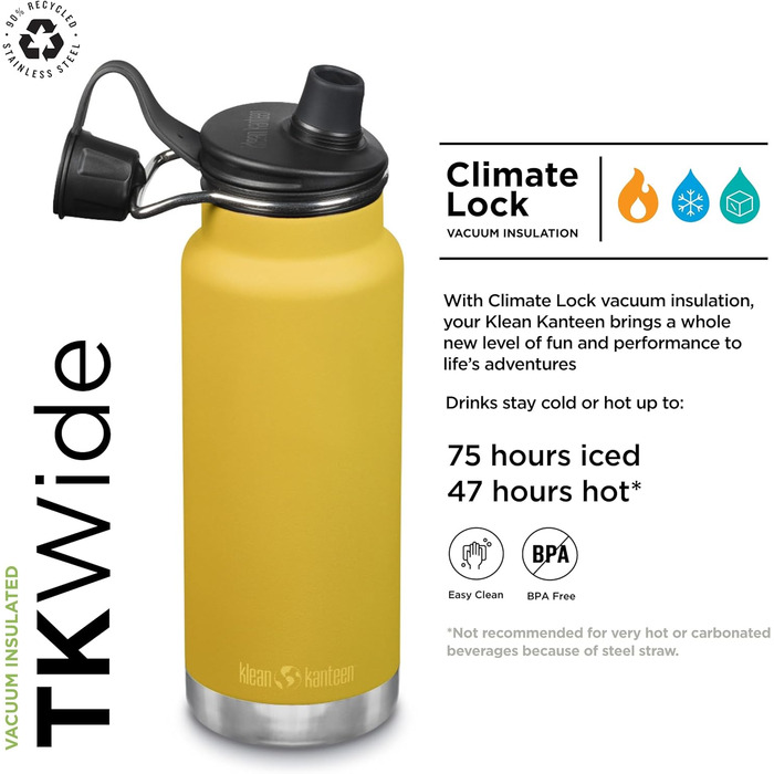 Пляшка для води KleanKanteen TKWide VI Marigold One size