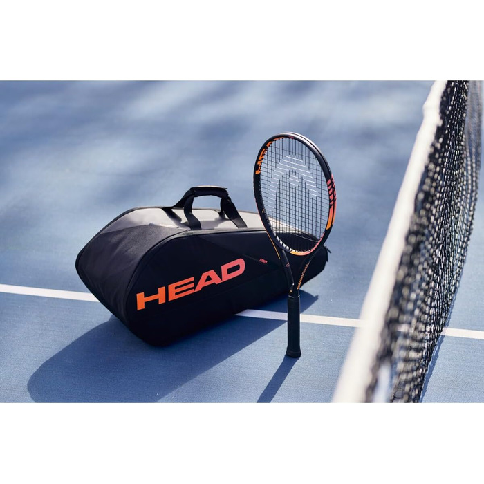 Тенісна сумка HEAD Tour Medium, чорна з помаранчевим, ексклюзив Amazon