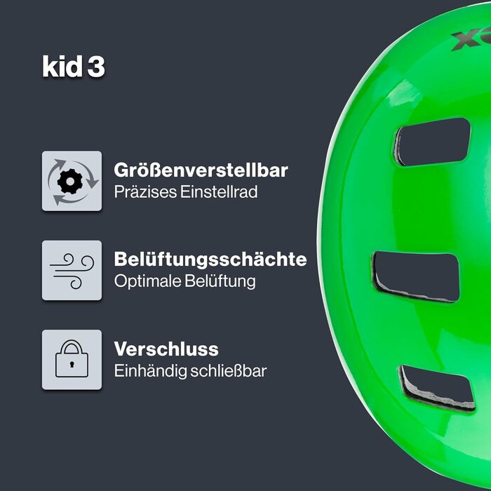 Дитячий велосипедний шолом Uvex Kid 3, міцний, вентиляція, регулювання розміру
