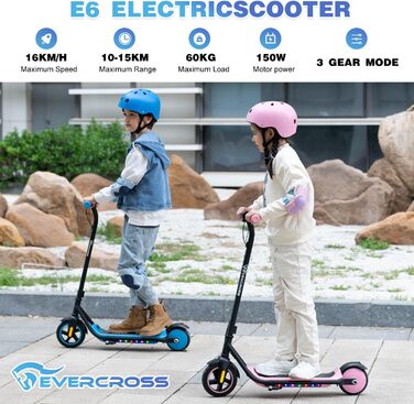 Електросамокат EVERCROSS E6 для дітей, 7', запас ходу 15 км