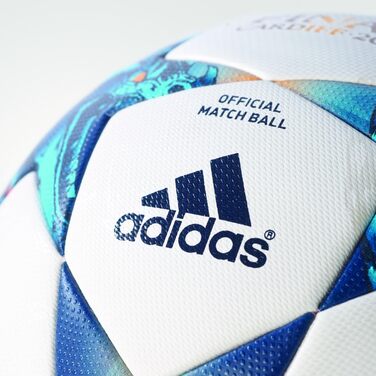 Футбольний м'яч adidas Finale Cardiff для дорослих, біло-синій, розмір 5