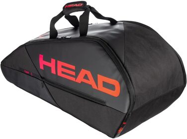 Тенісна сумка HEAD Tour Medium, чорна з помаранчевим, ексклюзив Amazon