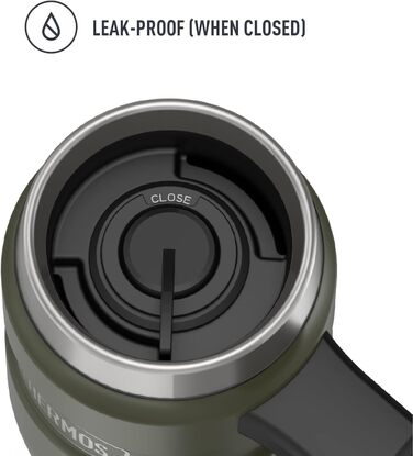 Термокружка Thermos Stainless King 473 мл, армійсько-зелена, нержавіюча сталь