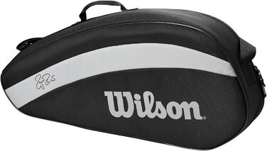 Тенісна сумка Wilson Roger Federer Team Wilson Racquet Bag Feded Team, до 3 ракеток, чорна/біла, WR8005801001