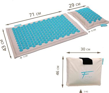 Набір для точкового масажу Fitem килимок подушка сумка знеболювальний