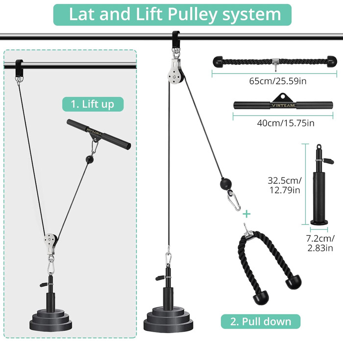 Система тросових шківів VINTEAM для LAT Pulldown & Lift, домашній зал