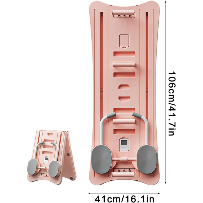 Дошка для пілатесу-Дошка для пілатесу для живота Чоловіча дошка для віджимань Ковзаюча дошка для пілатесу Дошка вправ для основних тренувань Багатофункціональний домашній самокат для домашніх тренувань (рожевий)