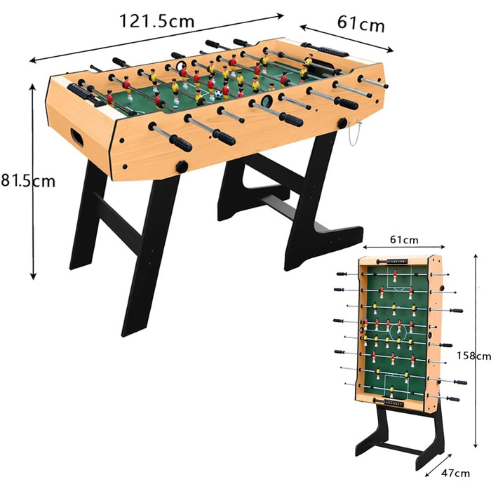 Стіл футбольний складаний для дітей та сім'ї, 4'