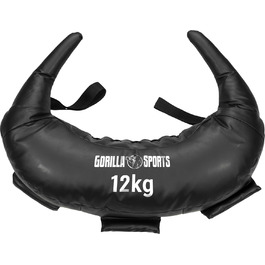 Сумка GORILLA SPORTS болгарська 5-22,5кг, шкірозамінник, чорна