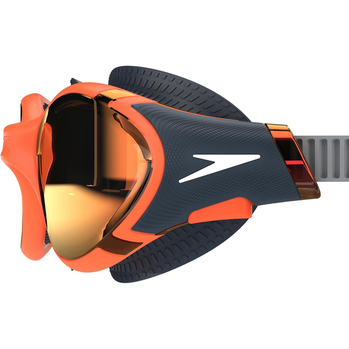 Окуляри для плавання Speedo Biofuse 2.0 Mirror для дорослих, унісекс, дзеркальні, колір Amber Wave/Steel/Crimson, універсальний розмір