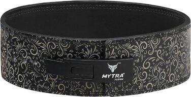 Пояс для важкої атлетики Mytra Fusion з білою пряжкою для тренажерного залу, фітнесу, тренувань, пояс для важкої атлетики чоловічий і жіночий пояс для тренажерного залу Black S