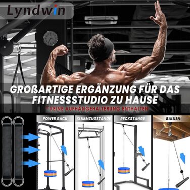 Фітнес-обладнання Lyndwin Cable Pull Lat Pulldown, трицепс, аксесуари