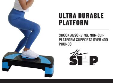 Система тренувань Step Home Gym для тренувань з м'язом, силою, стабільністю та опором 3 регульовані висоти