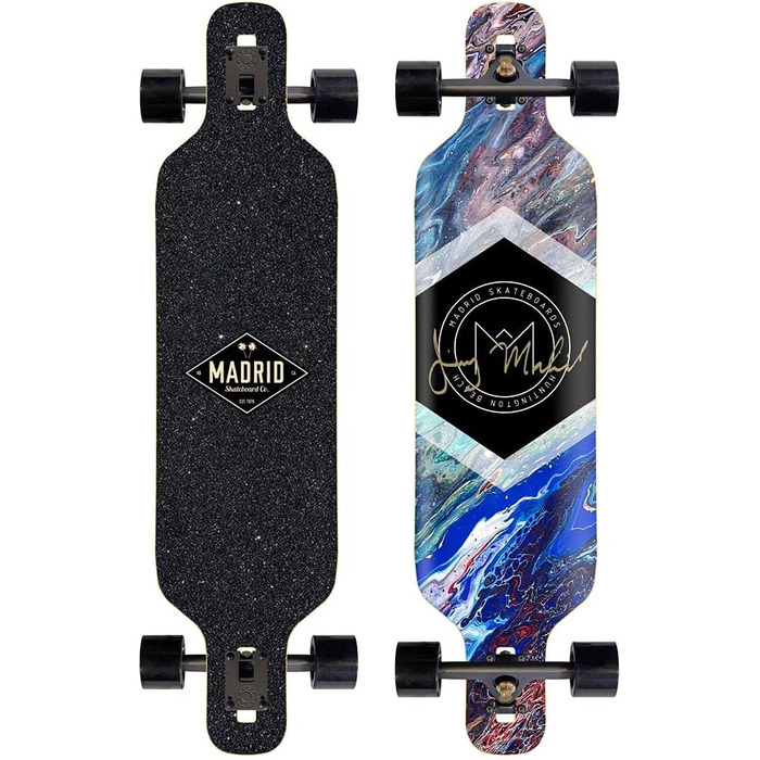 Мадридські скейтборди Trance Longboard Complete, Скейтборд (40, Drop Thru, Azul)